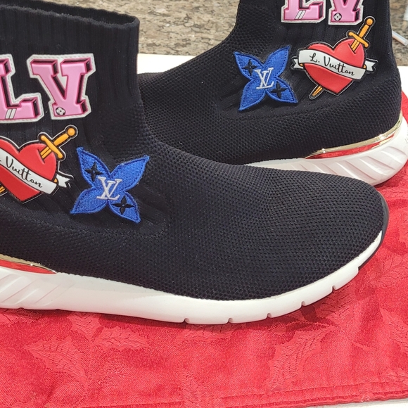 LOUIS VUITTON AFTERGAME SOCK SNEAKERS PATCH FABRIC 39 IN GREAT CONDITION! - Picture 13 of 16